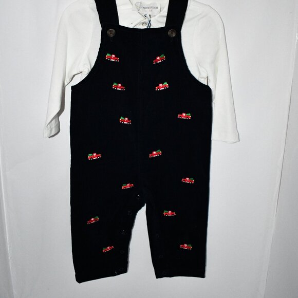 Adventurewear 360 Baby Embroidered Red Truck Corduroy Long Sleeve Jumpsuit 12 MO - Picture 2 of 5